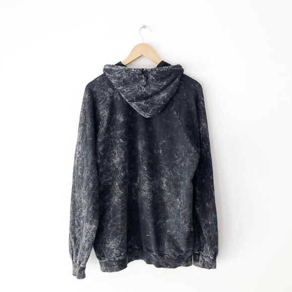 American Apparel Dark Grey Acid Wash Hoodie - Picture 2 of 7